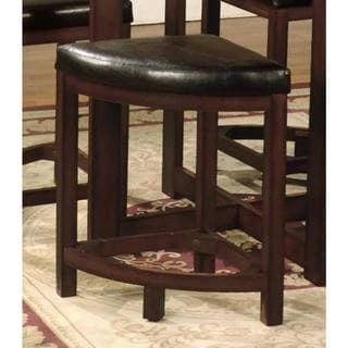 Dark Brown Solid Wood Round Dining Table and Chair Set (with Glass Tabletop)