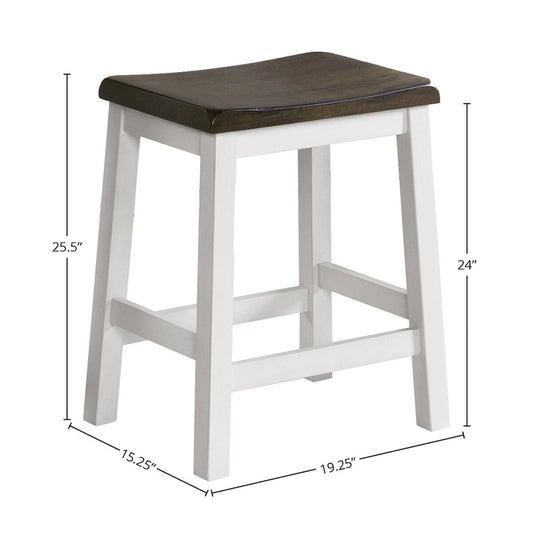 24-Inch Backless Bar Stools (Set of 2)