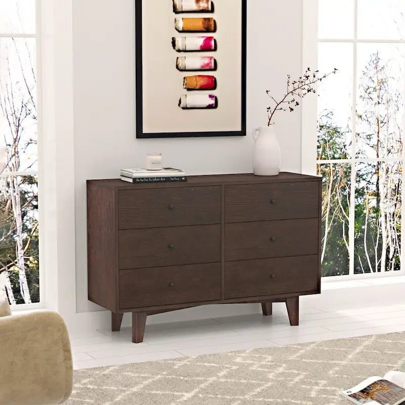 Solid Wood spray-painted drawer dresser bar,buffet tableware cabinet lockers server console table lockers, retro round handle