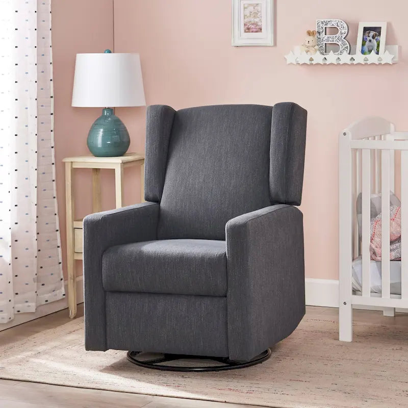 Swivel Glider Recliner, Adjustable Chair with Plush Upholstery
