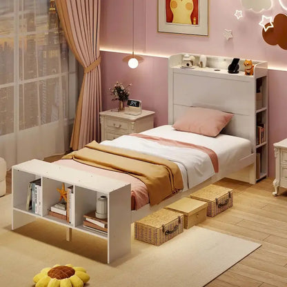 Single/Double Bed Frame (with Storage Headboard and Footboard)