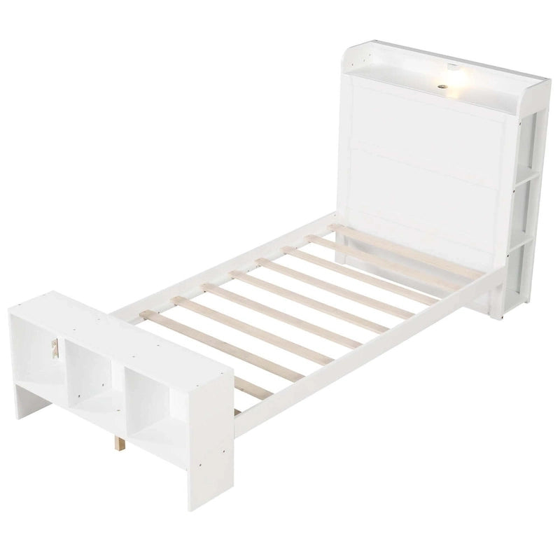 Single/Double Bed Frame (with Storage Headboard and Footboard)