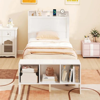 Single/Double Bed Frame (with Storage Headboard and Footboard)