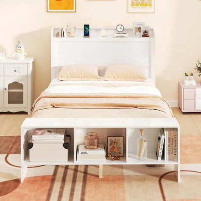 Single/Double Bed Frame (with Storage Headboard and Footboard)
