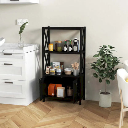 Bathroom Storage Cabinet (with Open Shelves and Double Doors)