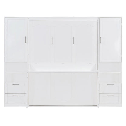 Murphy Bed (Wall Bed) — Featuring Wardrobe, Desk, Drawers, And Shelving