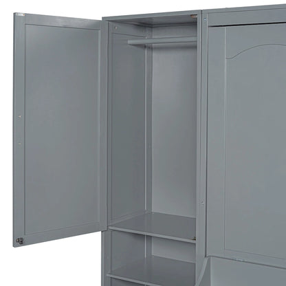 Murphy Bed (Wall Bed) — Featuring Wardrobe, Desk, Drawers, And Shelving