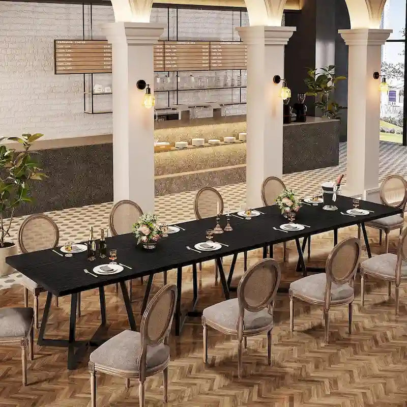 31.5 Inches Industrial Square Dinner Table with Metal Base