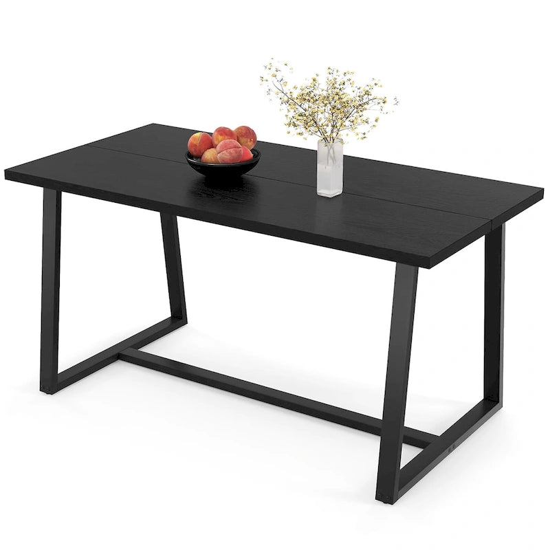 Costway 63 Large Dining Table for 4-6 People with Heavy-duty Metal - See Details