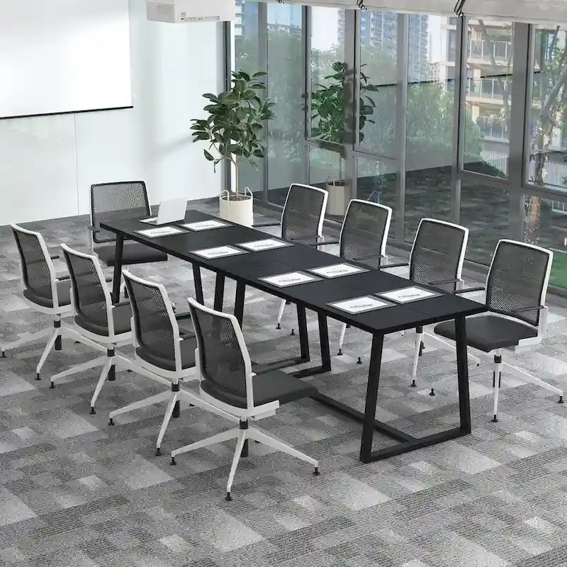 63-Inch Large Dining Table (Seats 4–6) — Features Heavy-Duty Metal Supports