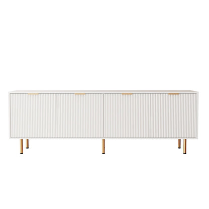 Modern warm white TV cabinet for 80 inch TV Stands