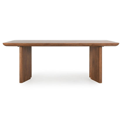 84-Inch Mango Wood Dining Table (Ochre)