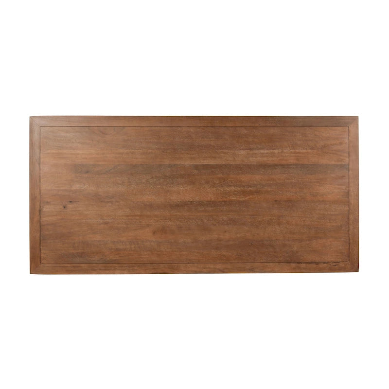 84-Inch Mango Wood Dining Table (Ochre)