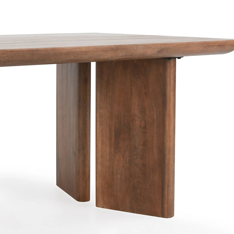 84-Inch Mango Wood Dining Table (Ochre)