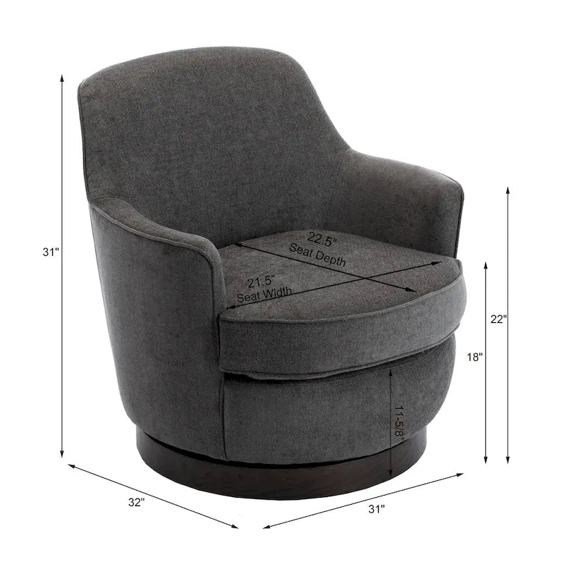 Wooden Swivel Leisure Chair