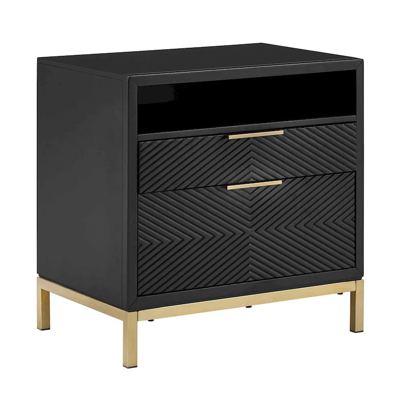 Tall Two-Drawer Nightstand