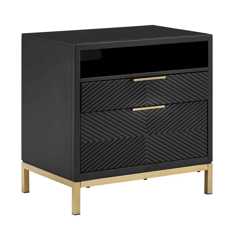 Tall Two-Drawer Nightstand