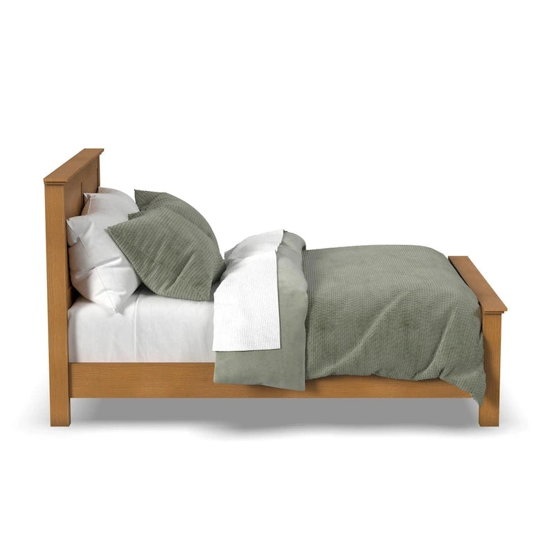 Brown Wooden Queen Bed