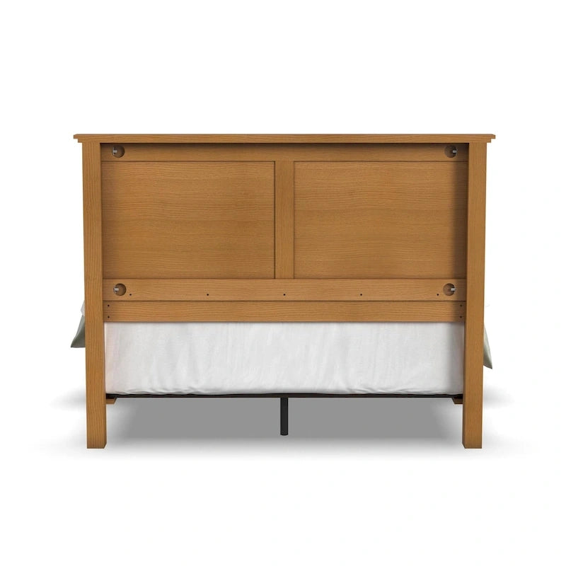 Brown Wooden Queen Bed