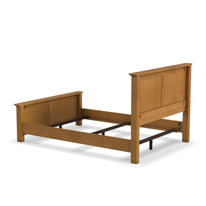 Brown Wooden Queen Bed