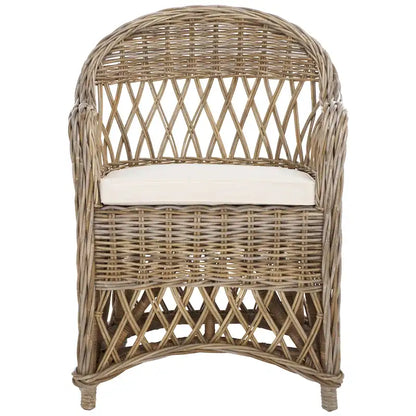 Natural Rattan Lounge Chair — 25.5 x 26.5 x 35.5 — Width 26 x Depth 27 x Height 36