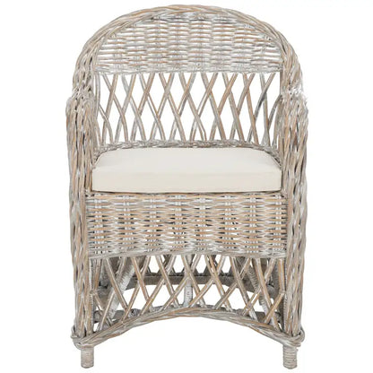 Natural Rattan Lounge Chair — 25.5 x 26.5 x 35.5 — Width 26 x Depth 27 x Height 36