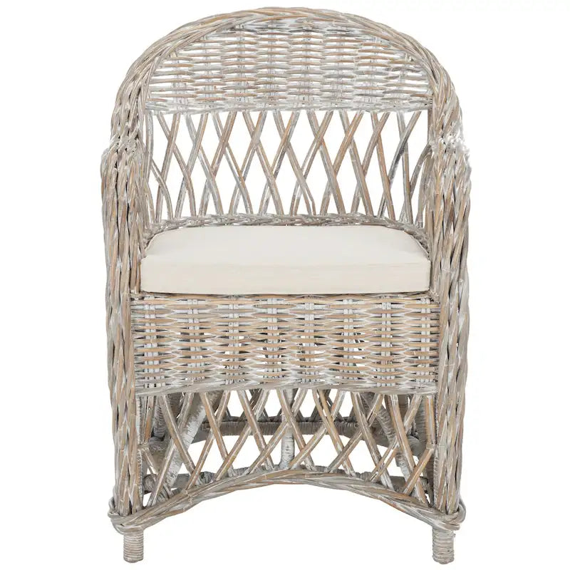 Natural Rattan Lounge Chair — 25.5 x 26.5 x 35.5 — Width 26 x Depth 27 x Height 36