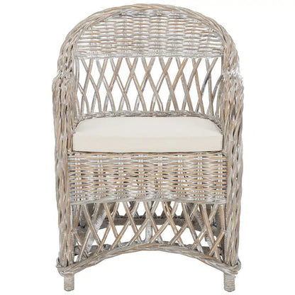 Natural Rattan Lounge Chair — 25.5 x 26.5 x 35.5 — Width 26 x Depth 27 x Height 36
