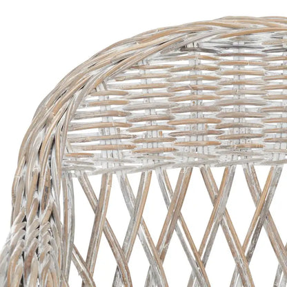 Natural Rattan Lounge Chair — 25.5 x 26.5 x 35.5 — Width 26 x Depth 27 x Height 36