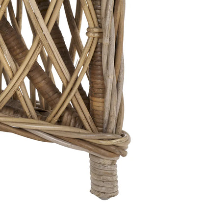 Natural Rattan Lounge Chair — 25.5 x 26.5 x 35.5 — Width 26 x Depth 27 x Height 36