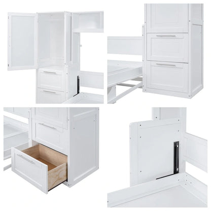 Murphy Bed / Wall Bed — With Wardrobe And Drawers