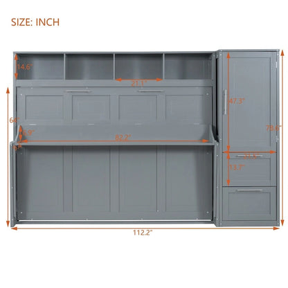 Murphy Bed / Wall Bed — With Wardrobe And Drawers