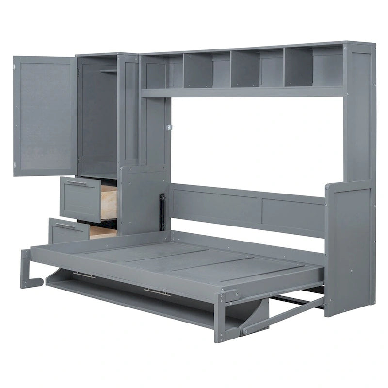 Murphy Bed / Wall Bed — With Wardrobe And Drawers