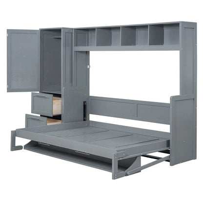 Murphy Bed / Wall Bed — With Wardrobe And Drawers