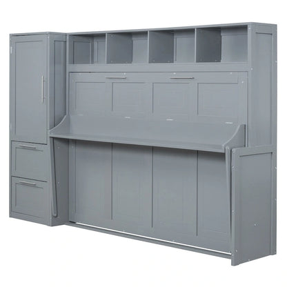 Murphy Bed / Wall Bed — With Wardrobe And Drawers