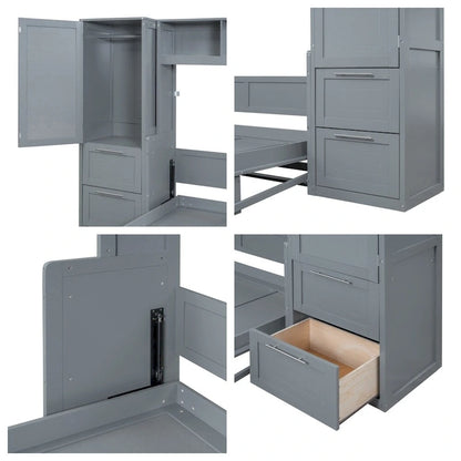 Murphy Bed / Wall Bed — With Wardrobe And Drawers