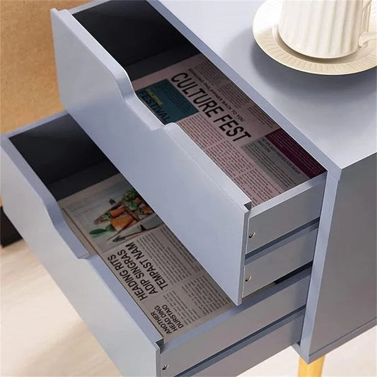 Nightstand with Storage Drawer Set of 2