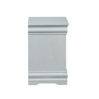 Solid Wood 2-Drawers Nightstands with Metal Handle