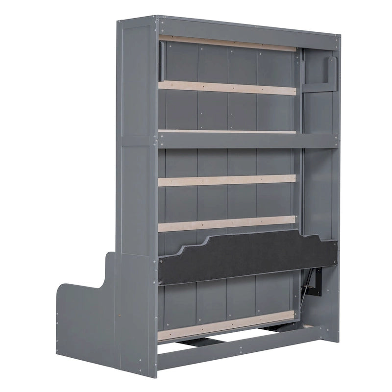 Wooden Murphy Bed Wall Bed with Cushion