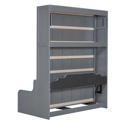Wooden Murphy Bed Wall Bed with Cushion
