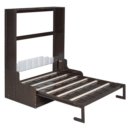 Wooden Murphy Bed Wall Bed with Cushion