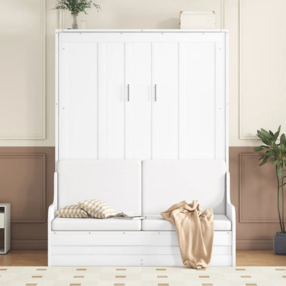 Wooden Murphy Bed Wall Bed with Cushion
