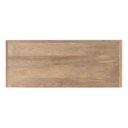 Carved Wood Entryway Table — 36x14x30