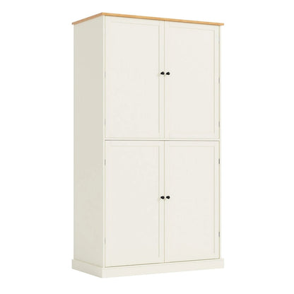 40.2x20x71.3inch High Freestanding Kitchen Pantry Cupboard Storage Cabinet with 2 Drawers, 2 Adjustable Shelves, 8 Door Shelves