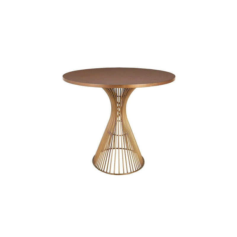 Bronze-Colored Oval Dining Table