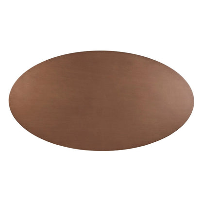 Bronze-Colored Oval Dining Table