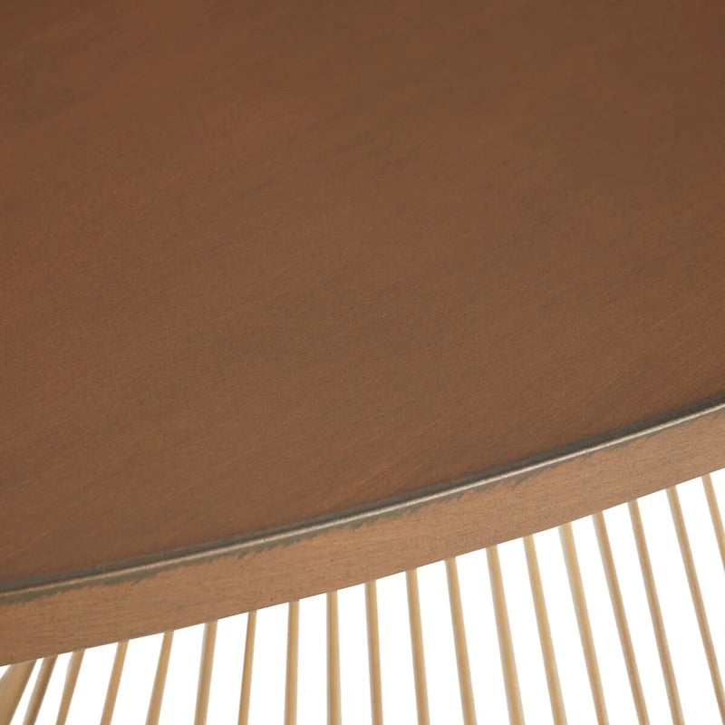 Bronze-Colored Oval Dining Table