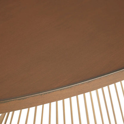 Bronze-Colored Oval Dining Table