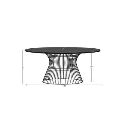 Bronze-Colored Oval Dining Table