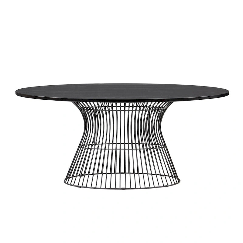 Bronze-Colored Oval Dining Table
